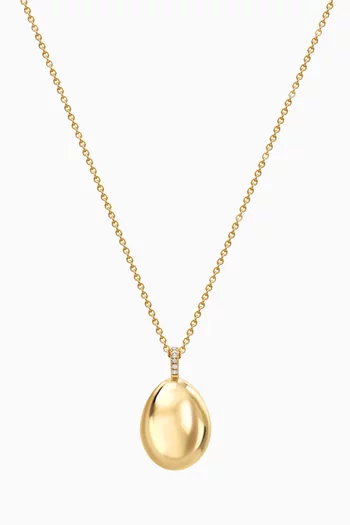 Essence Egg Pendant Necklace in 18kt Gold