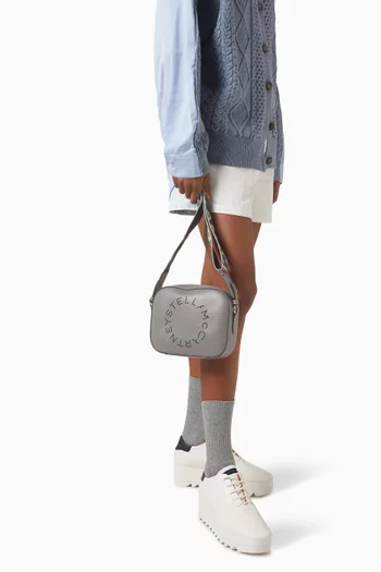 Small Perforation Camera Bag in Eco Grained Leather