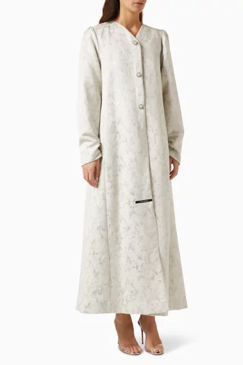 Lola Textured Abaya in Jacquard