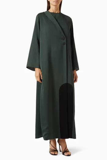 Colour-block Abaya Set
