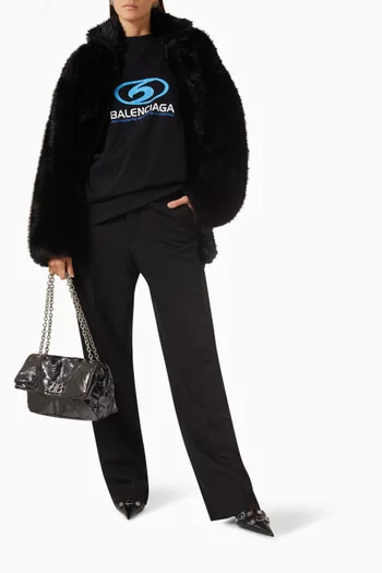 Baggy Tailored Pants in Barathea Wool
