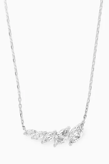 Angel Wing Diamond Necklace in 18kt White Gold