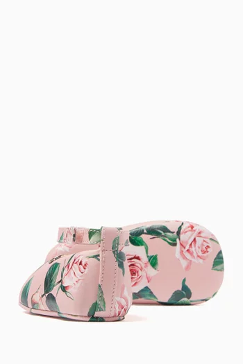 Floral-print Ballet Flats in Nappa