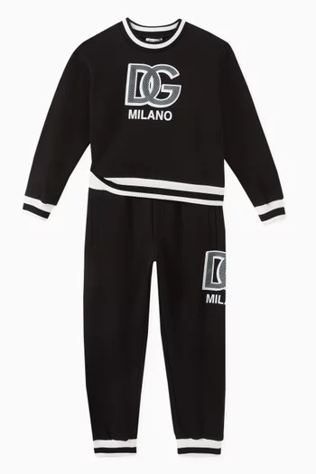 Mesh Logo-patch Sweatpants in Cotton