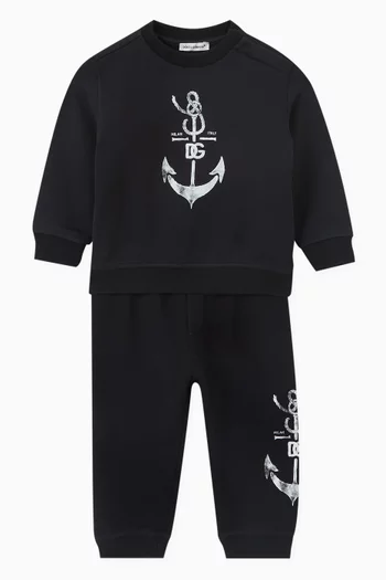 DG Anchor-print Sweatpants in Cotton-jersey