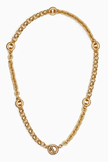 Fillia Necklace in 14kt Gold & Platinum-plated Brass