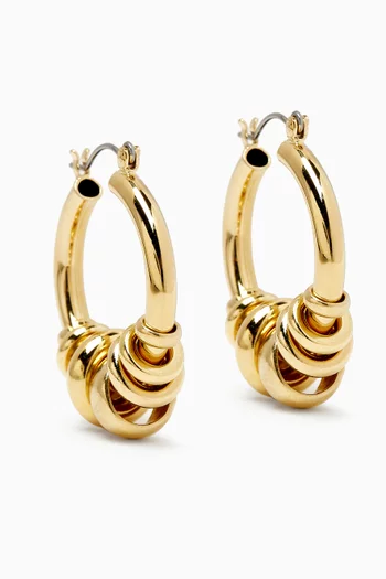 Radda Hoop Earrings in 14kt Gold-plated Brass