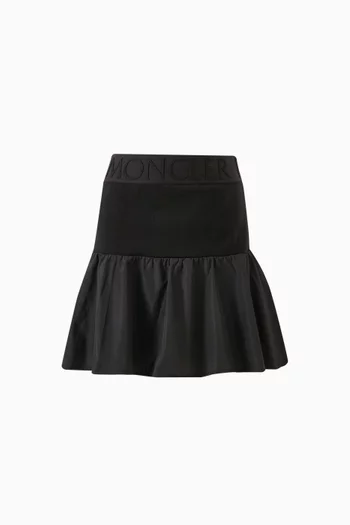 Logo Embossed Skirt in Cotton-blend