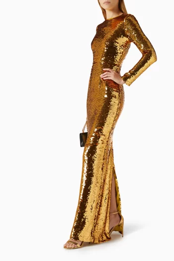 Sequinned Mermaid Maxi Dress