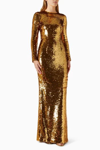 Sequinned Mermaid Maxi Dress