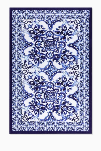 Majolica Print Beach Towel in Terry Cloth