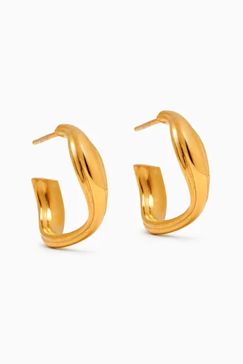 Wabi Hoop Earrings in 18kt Gold-plated Silver