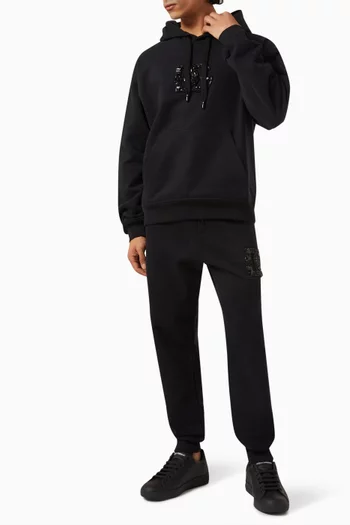 Crystal-embellished Logo Hoodie in Cotton-jersey