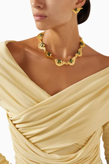 Meteorite Necklace in 18kt Gold-plated Brass