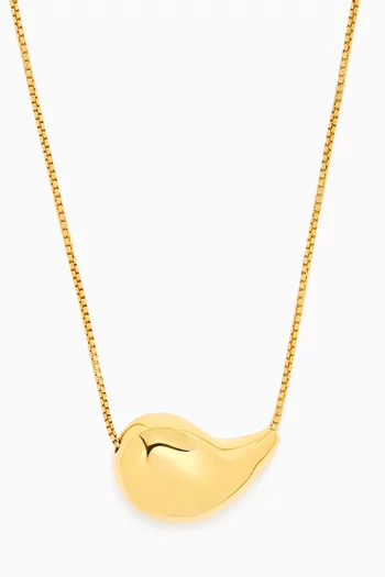Drop Pendant Necklace in 18kt Gold-plated Silver