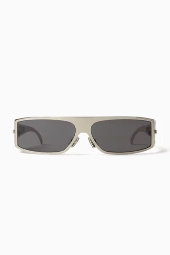 Bangle Wraparound Sunglasses in Metal