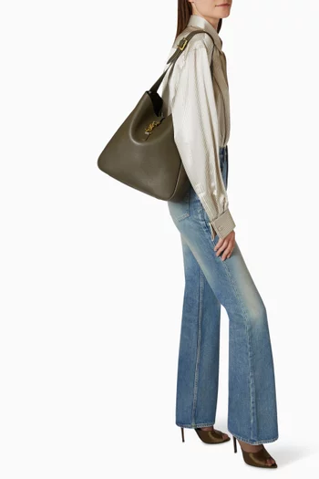 Large Le 5 À 7 Shoulder Bag in Smooth Leather