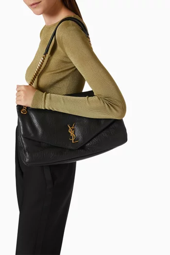 Large Calypso Shoulder Bag in Grained Lambskin