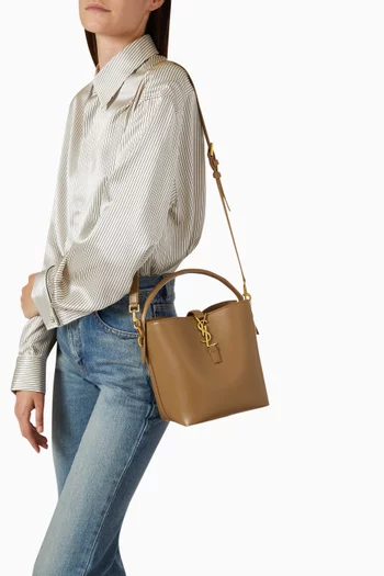 Small Le 37 Bucket Bag in Calfskin Leather