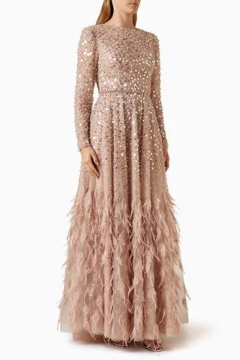 Disc-embellished Maxi Dress