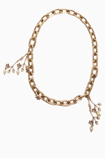 Claudia Chain Choker Necklace in Metal