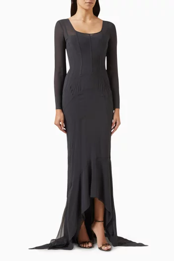 KIM Asymmetric Maxi Dress