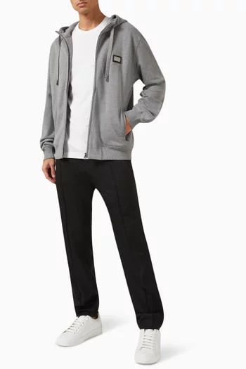 Logo Plate Hoodie in Cotton