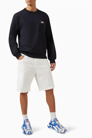 Branded Logo Tag Sweatshirt in Jersey