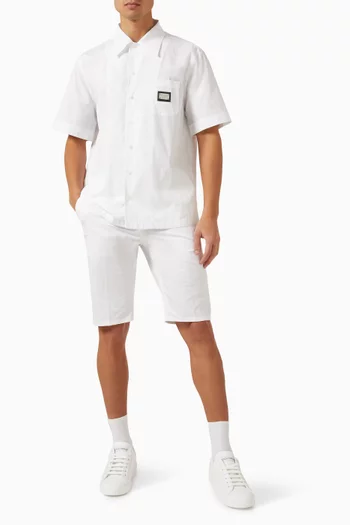 Logo Plate Shirt in Cotton