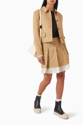 Cropped Blazer in Virgin Wool