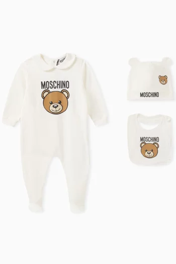 Teddy Bear Print Pyjama Gift Set
