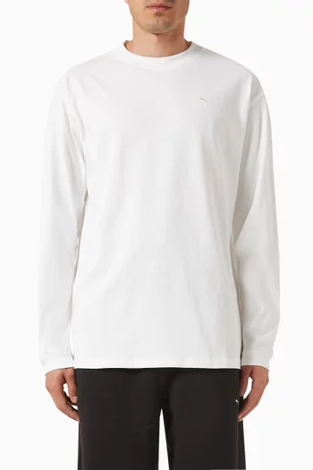 MMQ Long Sleeve T-shirt in Cotton Jersey