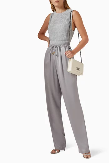 Relaxed Pants in Satin-crepe