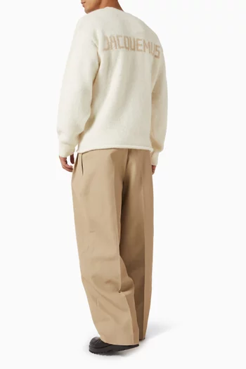 Le Pull Logo Sweater in Wool-blend