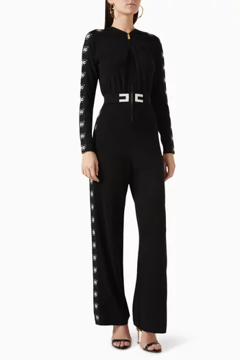 Logo Band Jumpsuit in Viscose-jersey