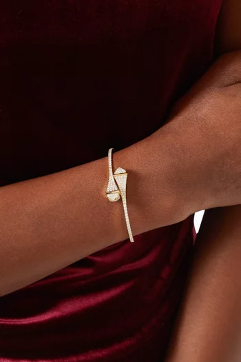 Cleo Diamond Slip-on Bracelet in 18kt Gold