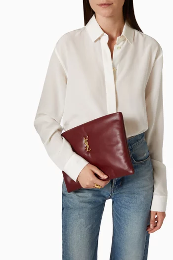 Large Calypso Pouch in Lambskin Leather