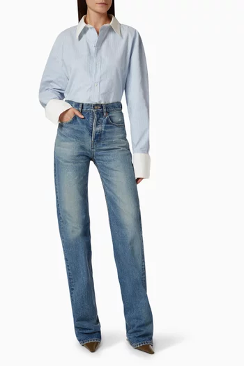 Winchester Striped Boyfriend Shirt in Cotton