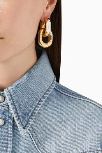 Cassandre Duo-link Earrings in Two-tone Metal