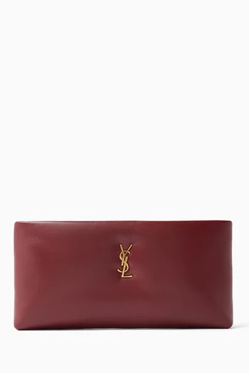 Calypso Long Pouch in Lamb Skin Leather