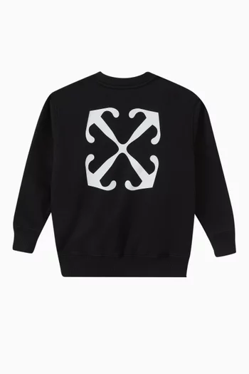 Off Stamp Crewneck Sweatshirt in Cotton