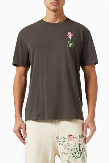 x Pol Anglada Embroidered T-shirt in Cotton Jersey