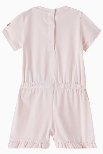 Moncler Enfant Logo Print Romper in Cotton