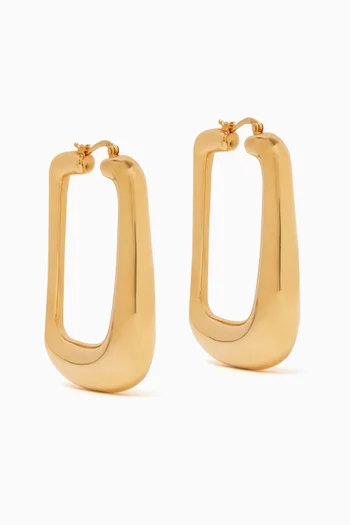 Les Boucles Ovalo Earrings in Plated Brass/