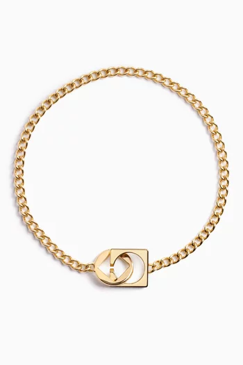 Le Collier Rond Carré Necklace in Gold-tone Metal