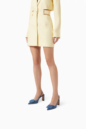 Les Slingbacks Duelo Hautes 80 Pumps in Denim