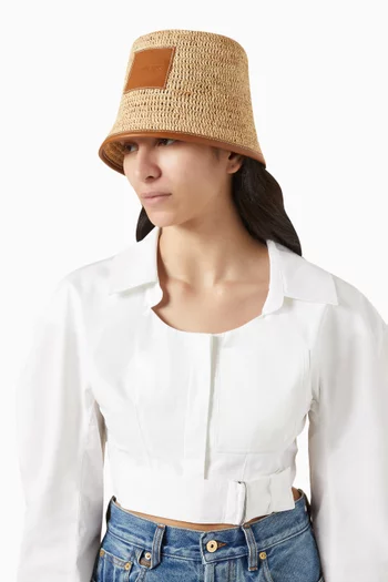 Le Bob Soli Bucket Hat in Raffia