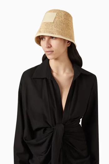 Le Bob Soli Bucket Hat in Raffia
