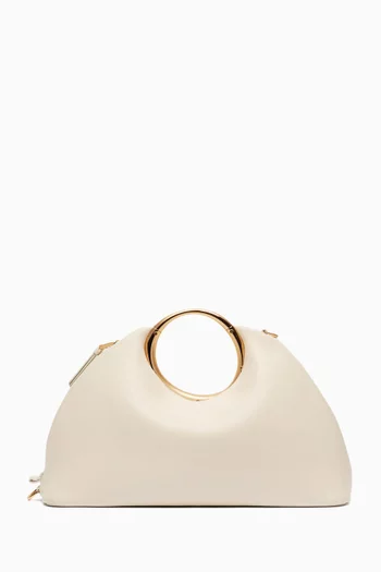 Medium Le Petit Calino Top Handle Bag in Leather