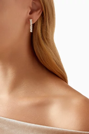 Baguette Diamond Ladder Drop Earrings in 18kt Gold